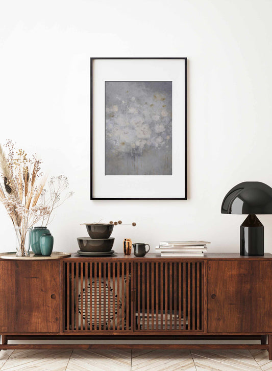 Misty Blooms in Blue, Poster