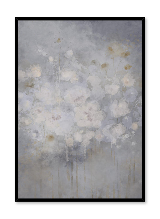 Misty Blooms in Blue, Poster